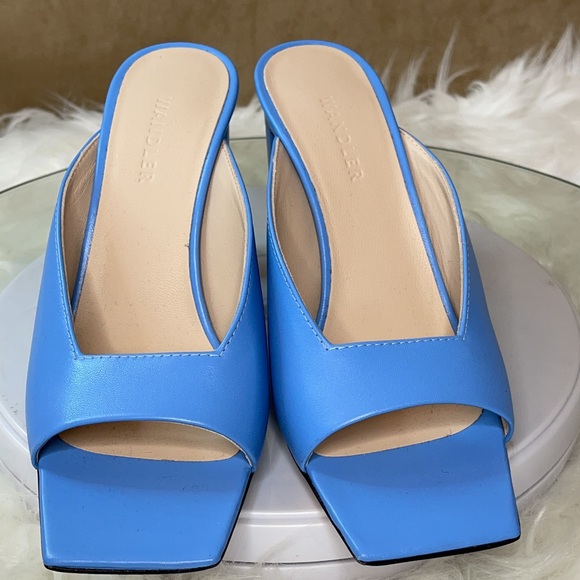 Wandler Isa Light Blue Leather Sandals,New Products : American Fashion Style Bags On Sale